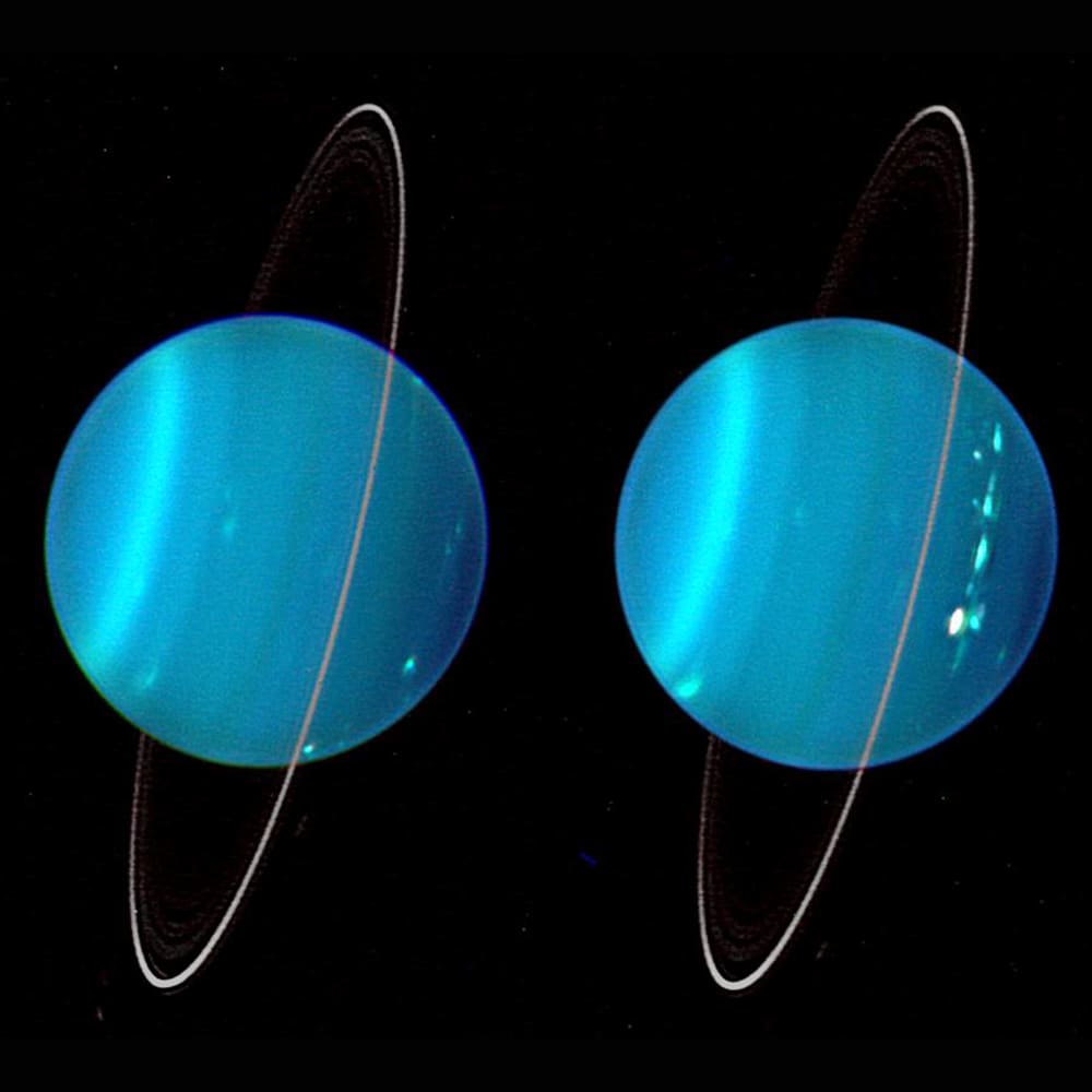 Uranus - 1 NASA's Galileo spacecraft took this image of Earth's Moon on Dec. 7, 1992, on its way to explore the Jupiter system in 1995-97. The distinct bright ray crater at the bottom of the image is the Tycho impact basin. Image Credit: NASA