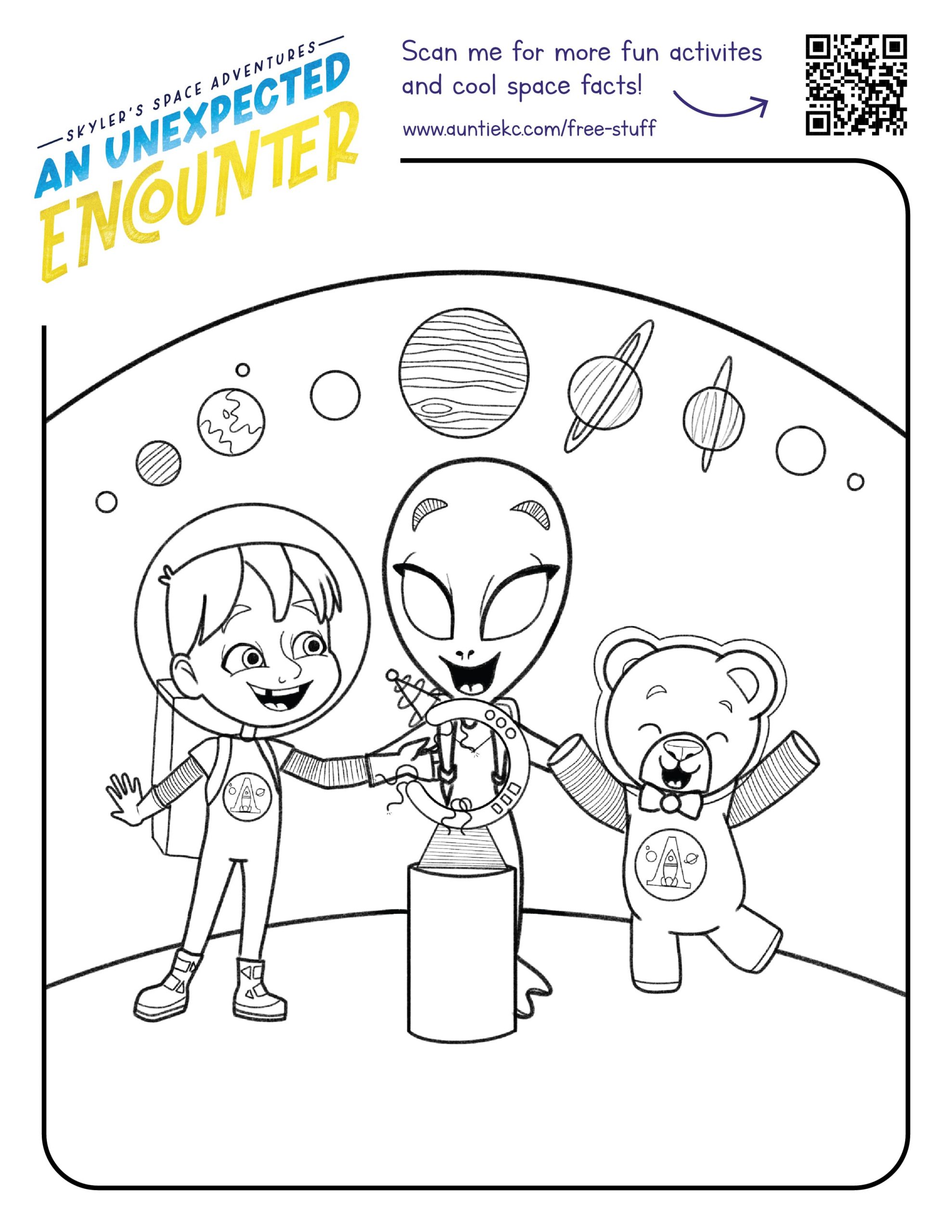 Colouring Pages_Skyler's Space Adventure - An Unexpecrted Encounter - Page 13