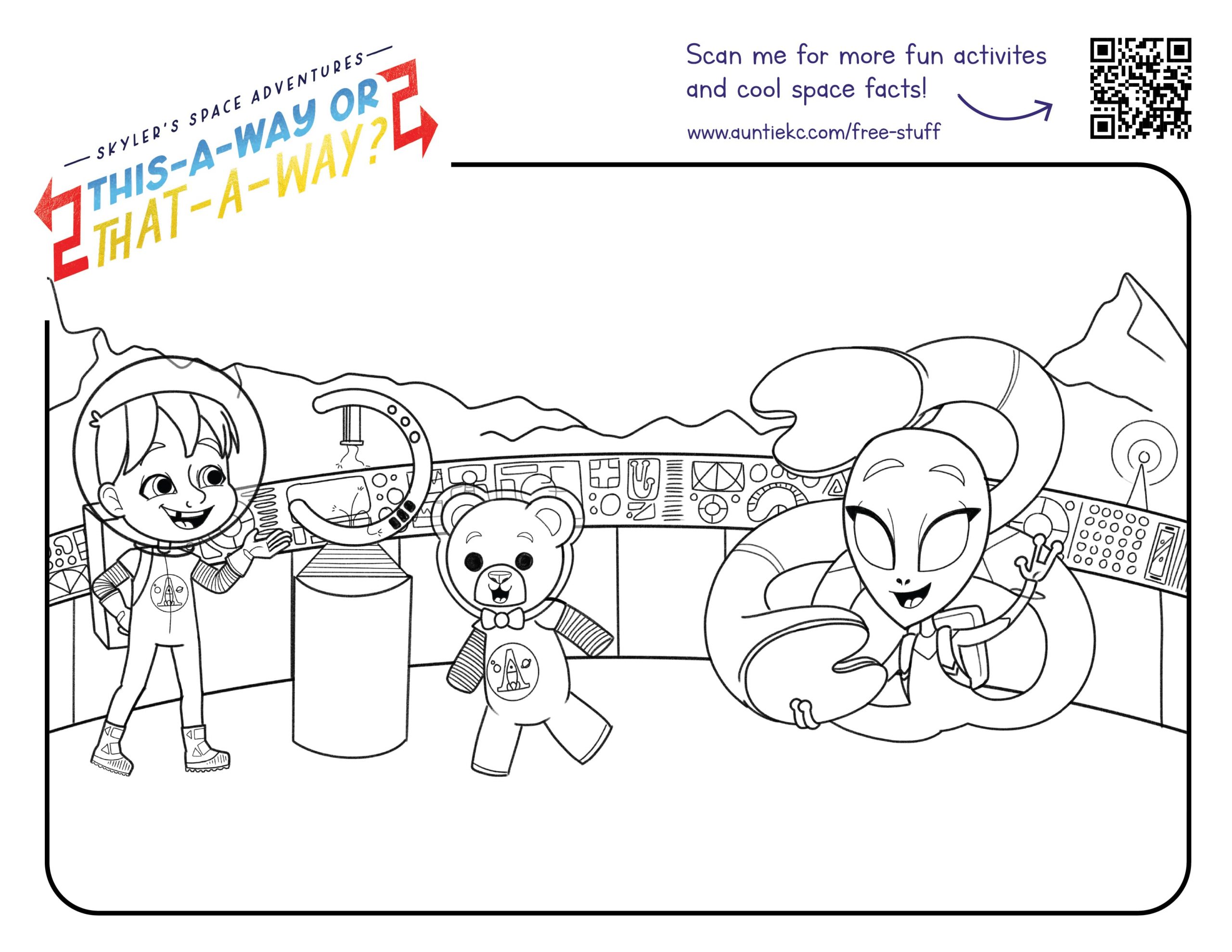 Colouring Pages_Skyler's Space Adventure - This-A-Way or That-A-Way - Page 3